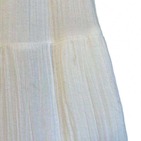 La Vie Rebecca Taylor Puff Sleeve Cotton Gauze Mini Dress White XS Feminine Chic - Picture 6 of 6